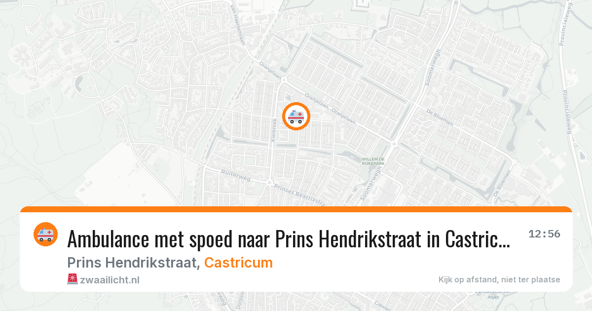 Ambulance met spoed naar Prins Hendrikstraat in Castricum — 28 jun 2026