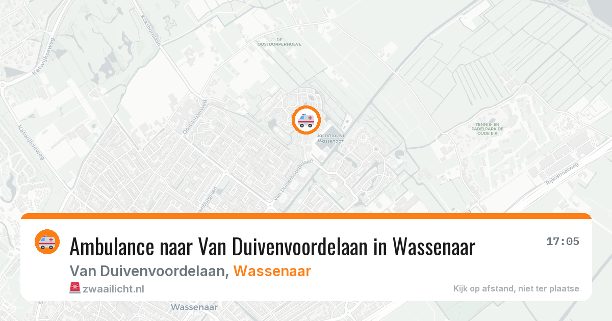 Ambulance naar Van Duivenvoordelaan in Wassenaar — 15 mrt 2026