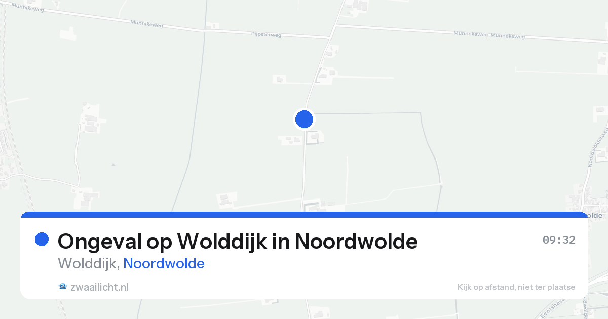 Ongeval op Wolddijk in Noordwolde — 5 aug 2026