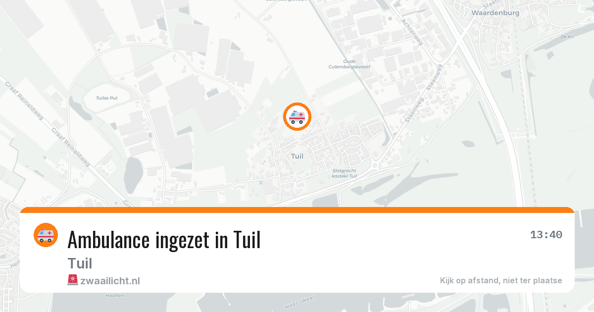 Ambulance ingezet in Tuil — 11 jun 2026