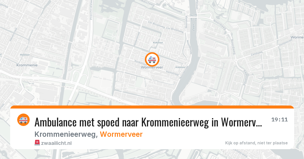 Ambulance met spoed naar Krommenieerweg in Wormerveer — 11 jul 2026