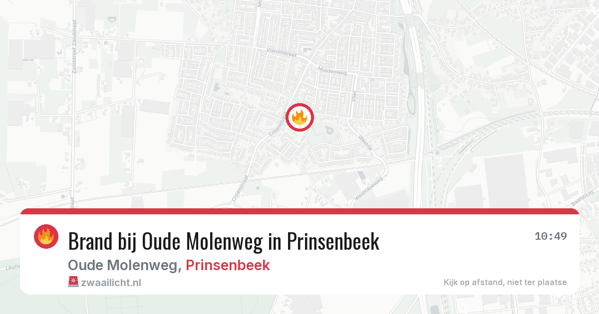 Brand bij Oude Molenweg in Prinsenbeek — 2 mrt 2026