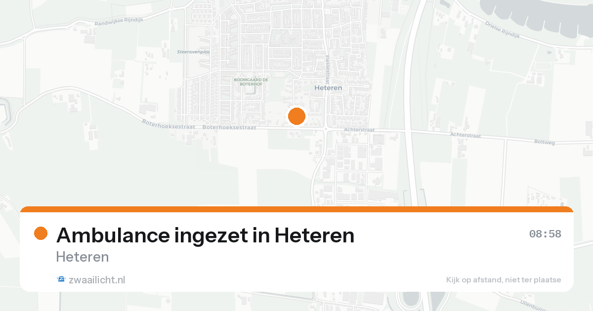 Ambulance ingezet in Heteren — 18 aug 2026