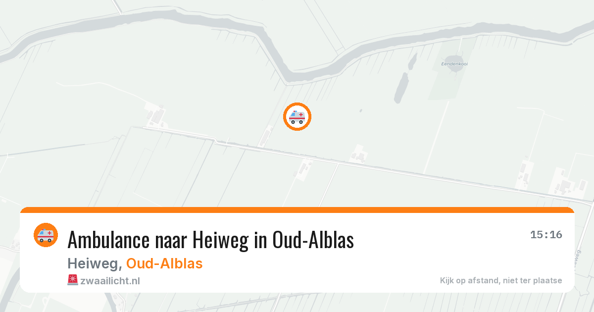 Ambulance naar Heiweg in Oud-Alblas — 17 mrt 2026