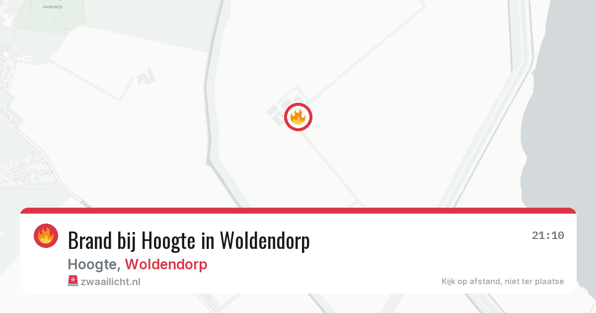 Brand bij Hoogte in Woldendorp — 10 aug 2026