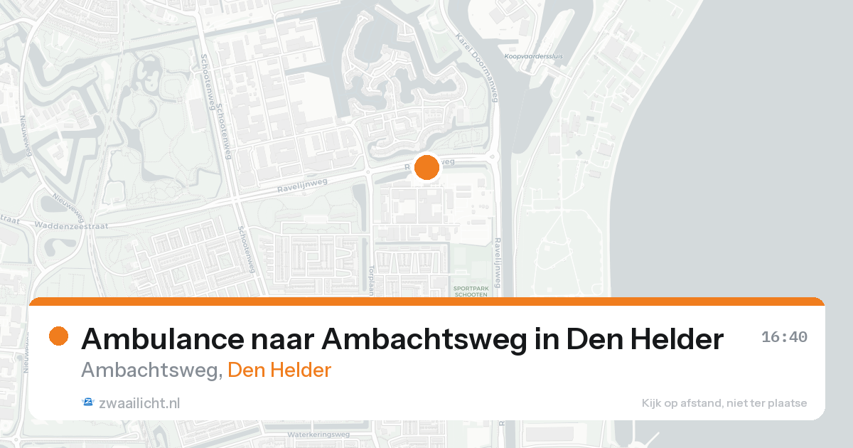 Ambulance naar Ambachtsweg in Den Helder — 19 aug 2026