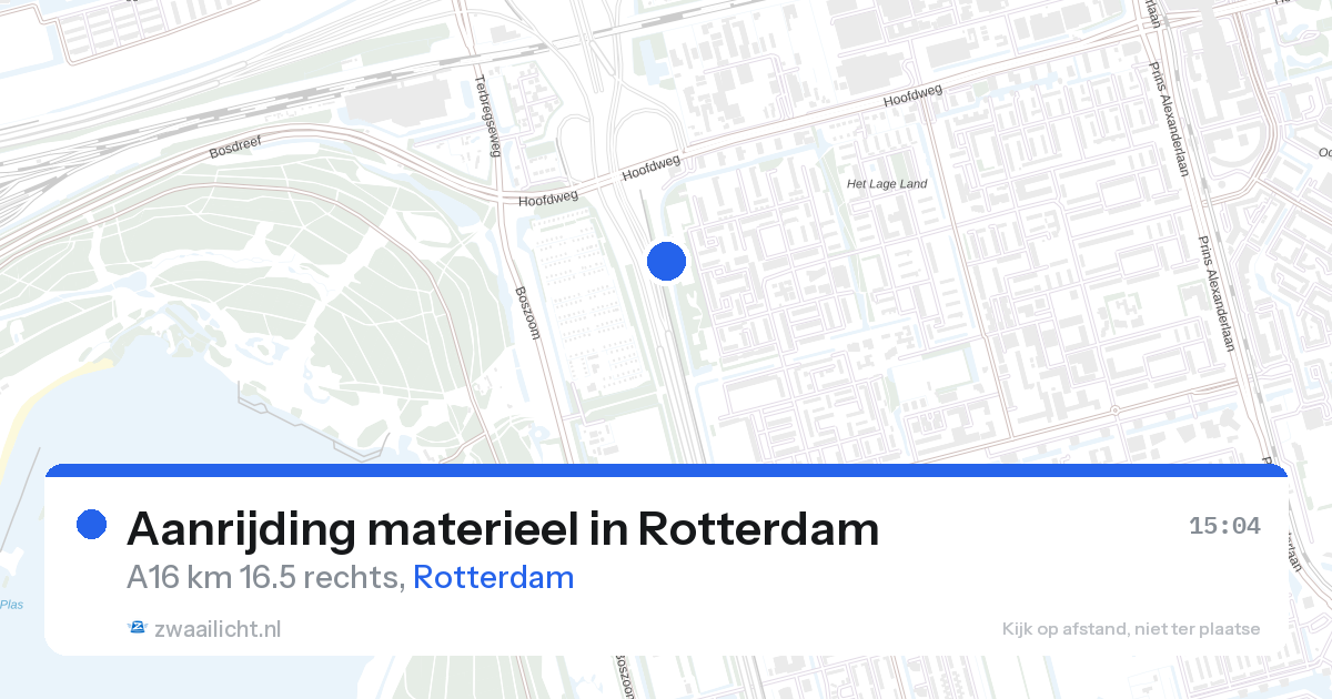 Aanrijding materieel in Rotterdam — 28 aug 2026