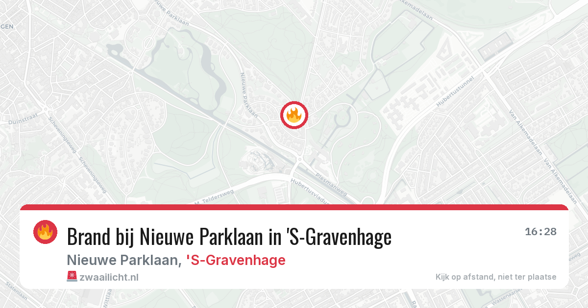 Brand bij Nieuwe Parklaan in 'S-Gravenhage — 29 mei 2026