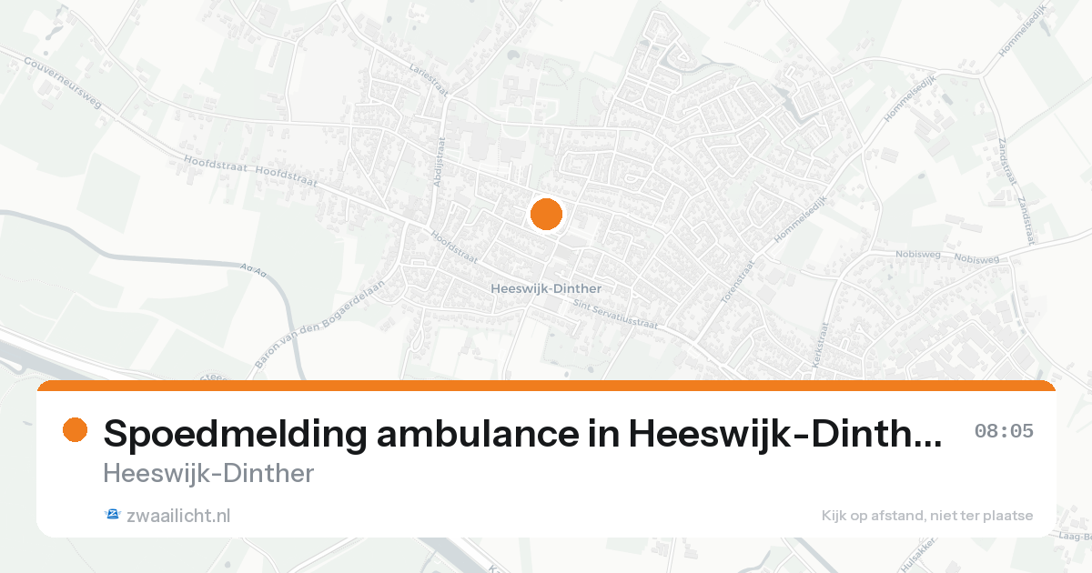 Spoedmelding ambulance in Heeswijk-Dinther — 8 feb 2026