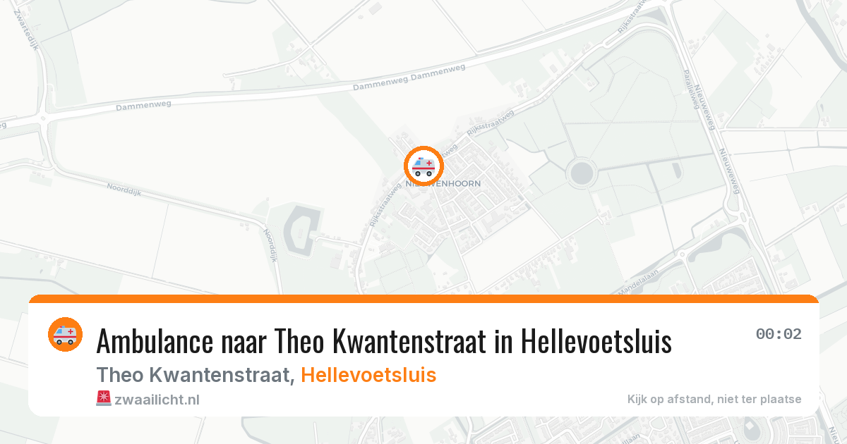 Ambulance naar Theo Kwantenstraat in Hellevoetsluis — 13 aug 2026