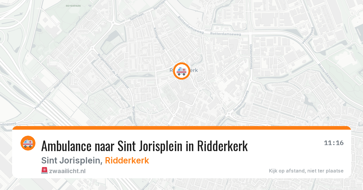 Ambulance naar Sint Jorisplein in Ridderkerk — 25 mei 2026