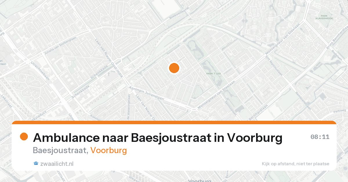 Ambulance naar Baesjoustraat in Voorburg — 25 aug 2026