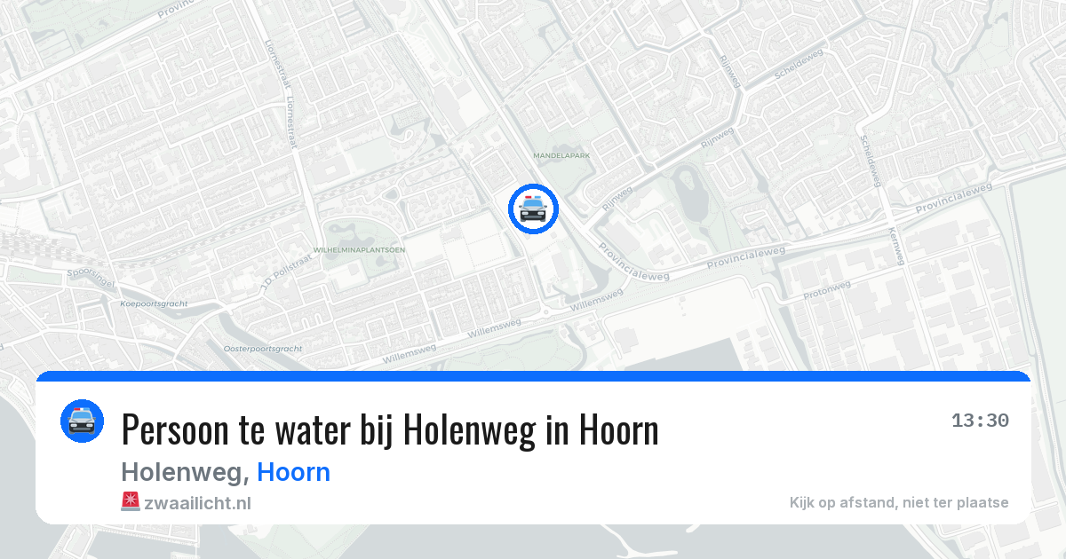 Persoon te water bij Holenweg in Hoorn — 31 jul 2026
