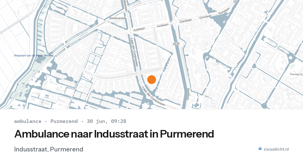 Ambulance naar Indusstraat in Purmerend — 30 jun 2026