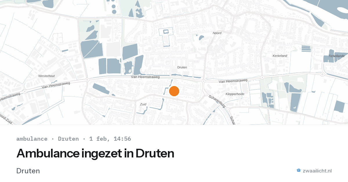 Ambulance ingezet in Druten — 1 feb 2026