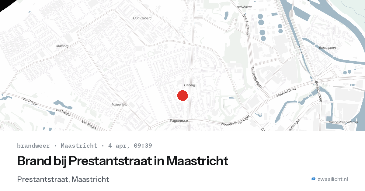 Brand bij Prestantstraat in Maastricht — 4 apr 2026