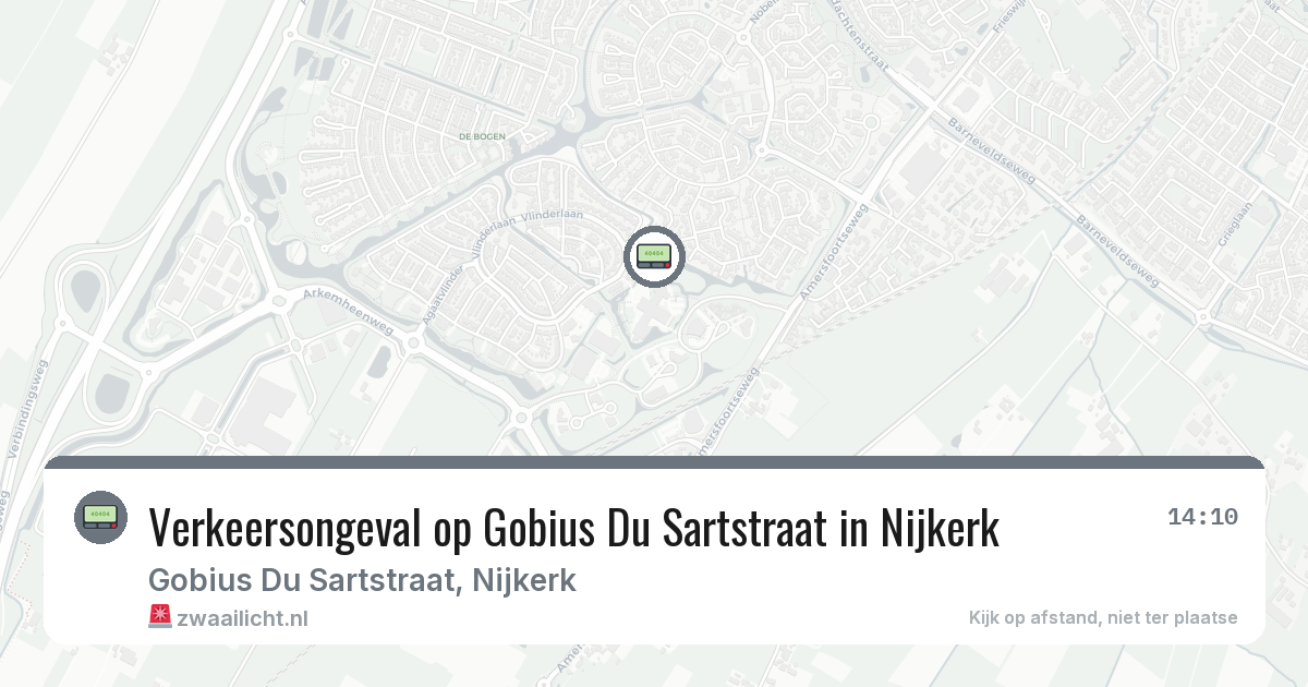 Verkeersongeval op Gobius Du Sartstraat in Nijkerk — 31 jul 2026