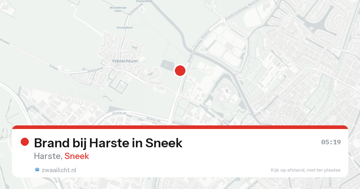 Brand bij Harste in Sneek — 10 aug 2026