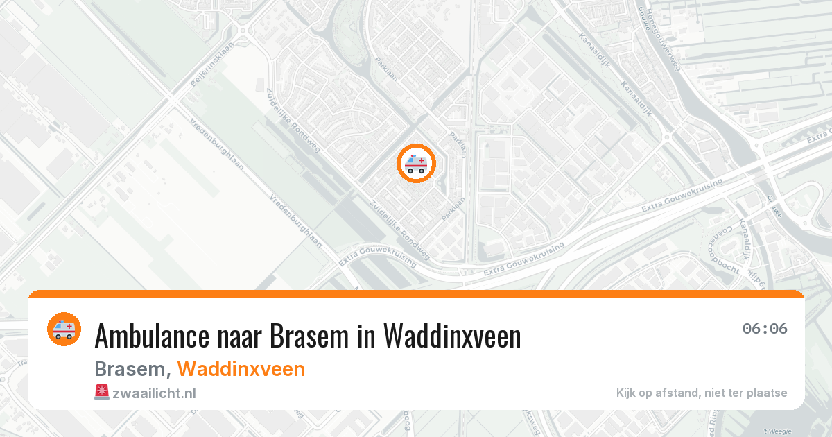 Ambulance naar Brasem in Waddinxveen — 1 aug 2026