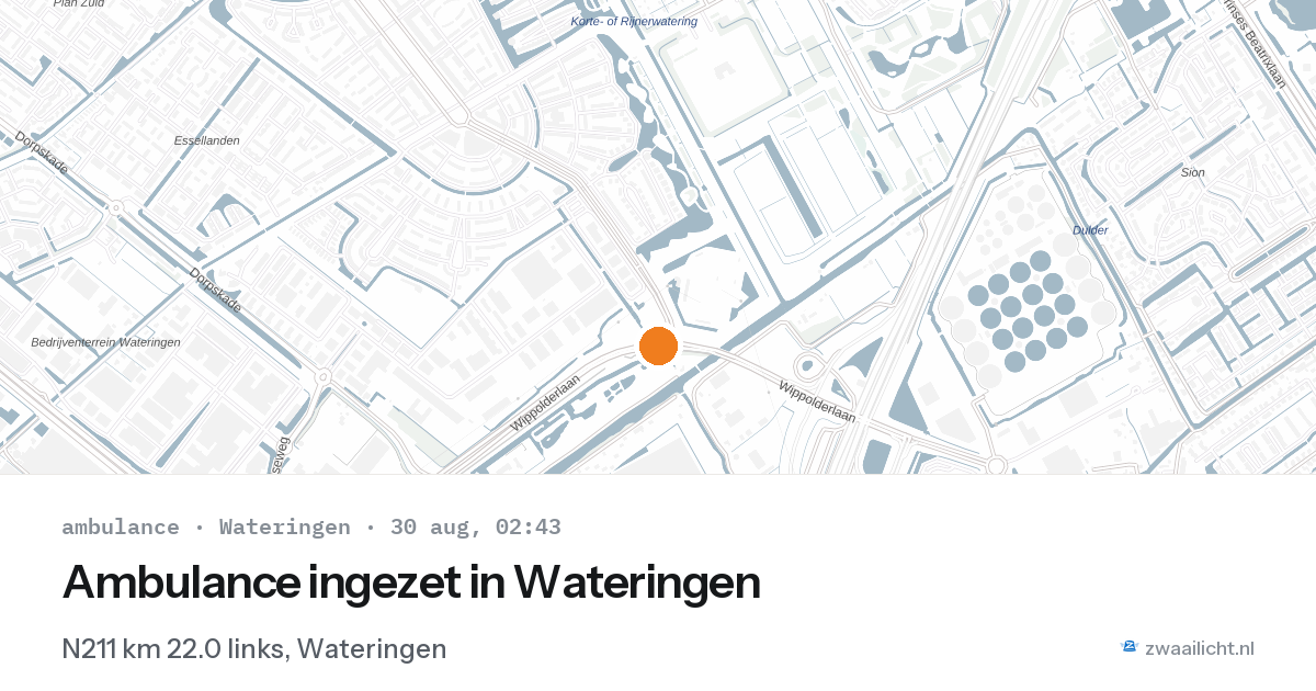 Ambulance ingezet in Wateringen — 30 aug 2026