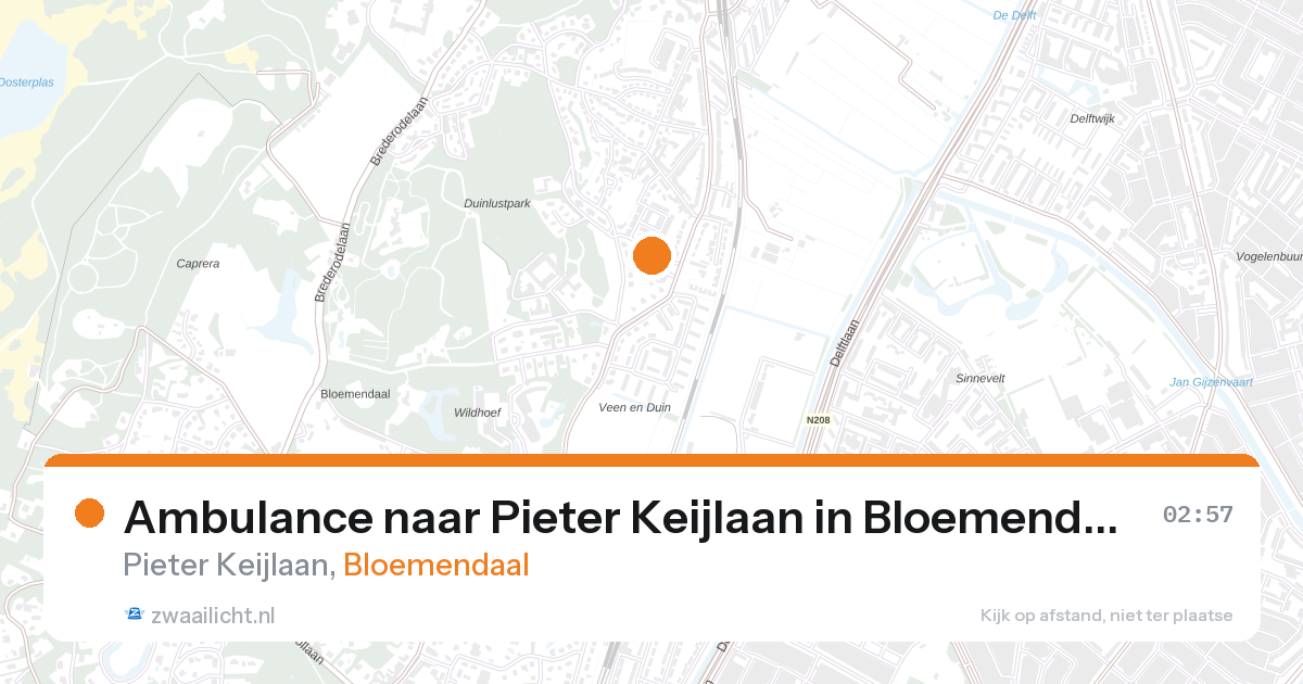 Ambulance naar Pieter Keijlaan in Bloemendaal — 12 jun 2026