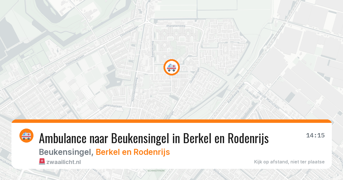 Ambulance naar Beukensingel in Berkel en Rodenrijs — 14 aug 2026