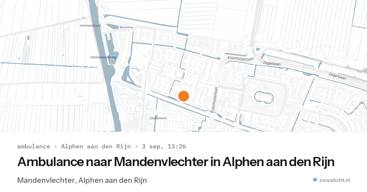 Ambulance naar Mandenvlechter in Alphen aan den Rijn — 3 sep 2026