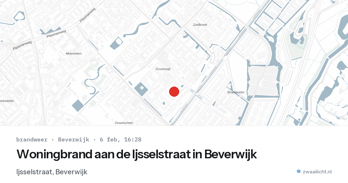 Woningbrand aan de Ijsselstraat in Beverwijk — 6 feb 2026