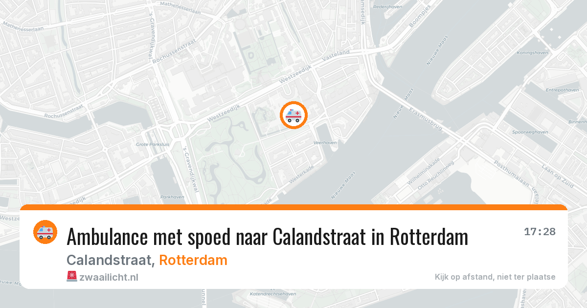 Ambulance met spoed naar Calandstraat in Rotterdam — 28 mrt 2026