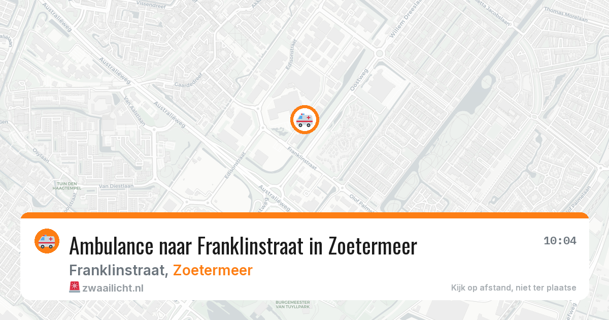 Ambulance naar Franklinstraat in Zoetermeer — 22 jun 2026