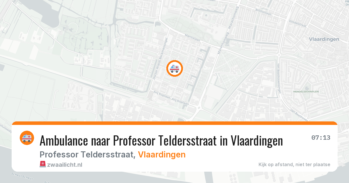 Ambulance naar Professor Teldersstraat in Vlaardingen — 7 jun 2026