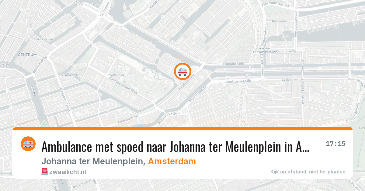 Ambulance met spoed naar Johanna ter Meulenplein in Amsterdam — 8 aug 2026