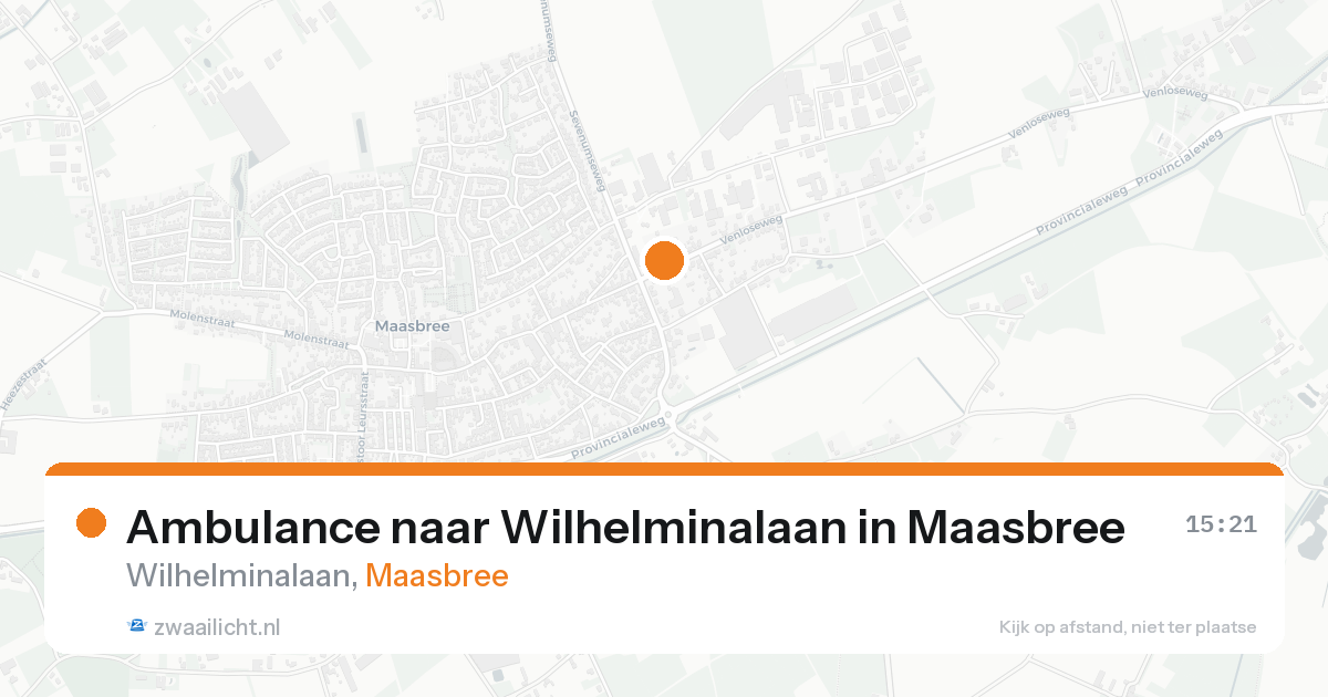 Ambulance naar Wilhelminalaan in Maasbree — 12 aug 2026