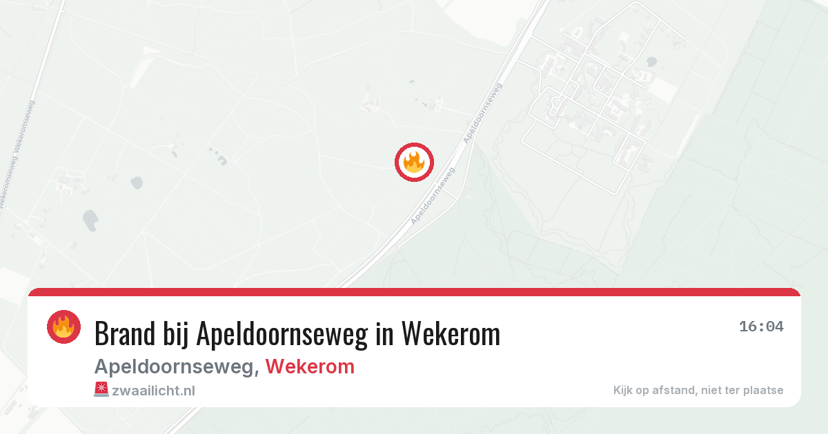 Brand bij Apeldoornseweg in Wekerom — 20 mei 2026