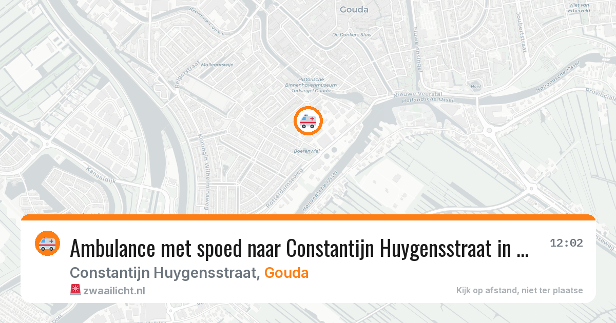 Ambulance met spoed naar Constantijn Huygensstraat in Gouda — 23 jun 2026