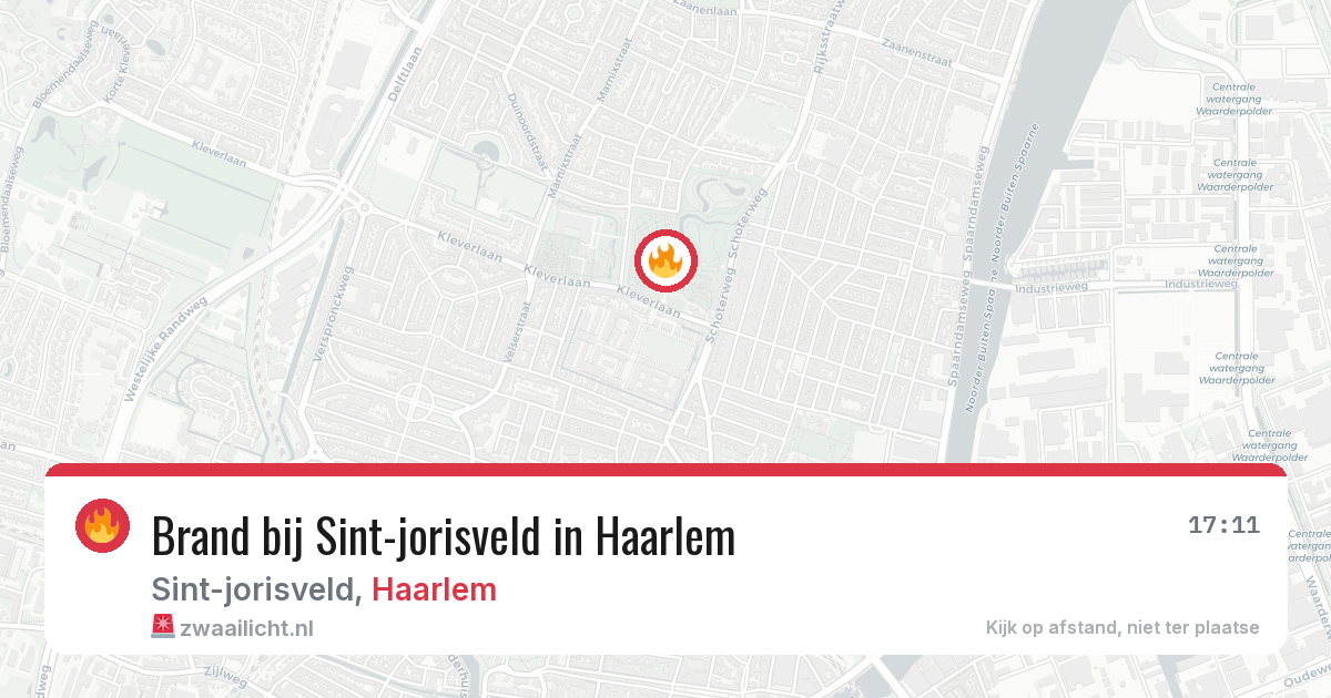 Brand bij Sint-jorisveld in Haarlem — 27 apr 2026