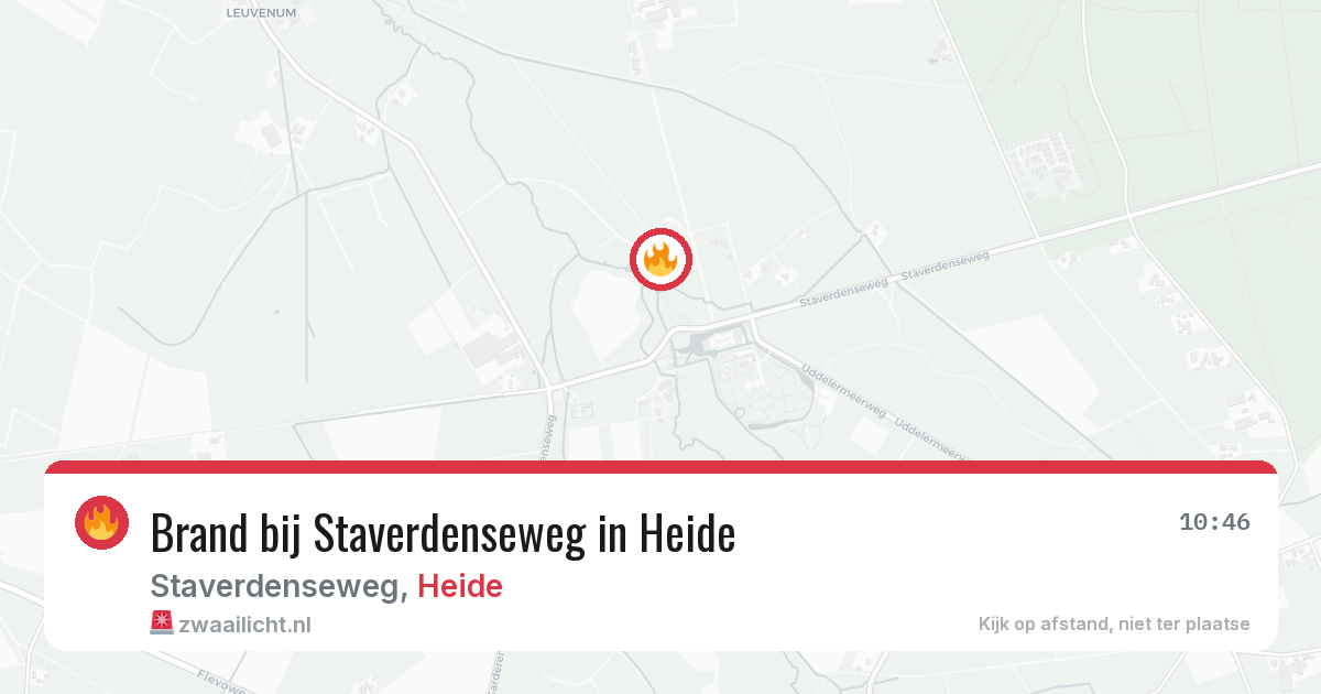 Brand bij Staverdenseweg in Heide — 26 jul 2026