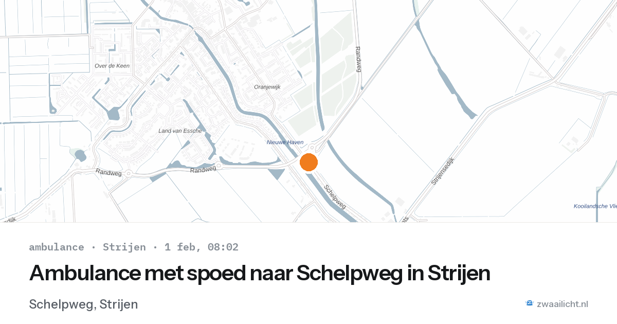 Ambulance met spoed naar Schelpweg in Strijen — 1 feb 2026