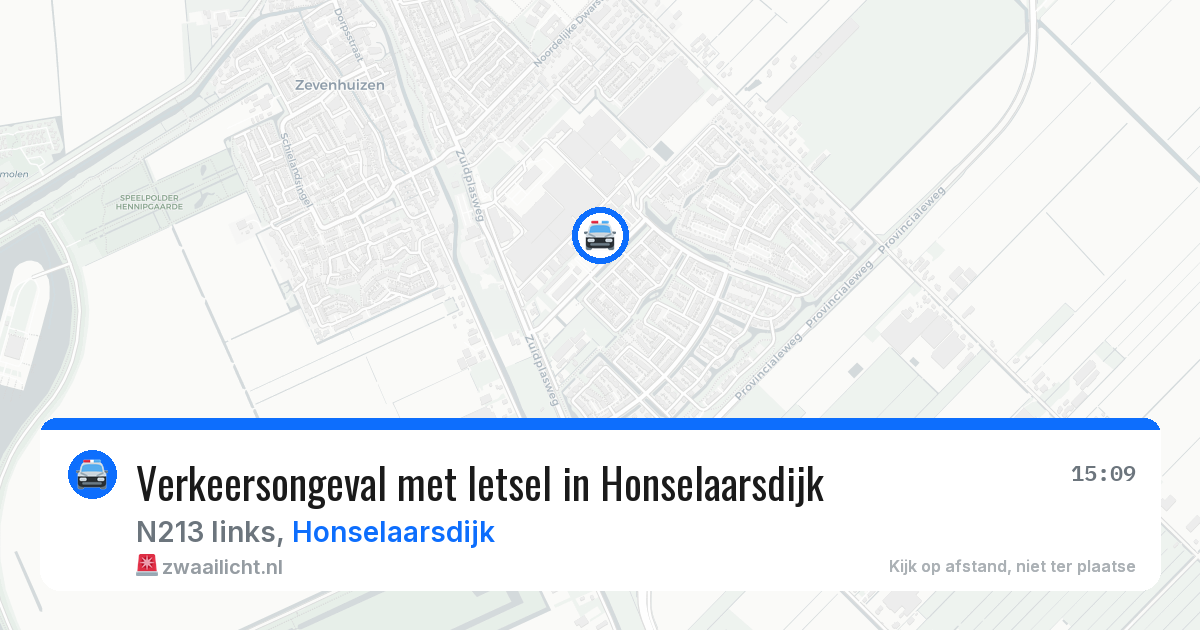 Verkeersongeval met letsel in Honselaarsdijk — 31 mrt 2026