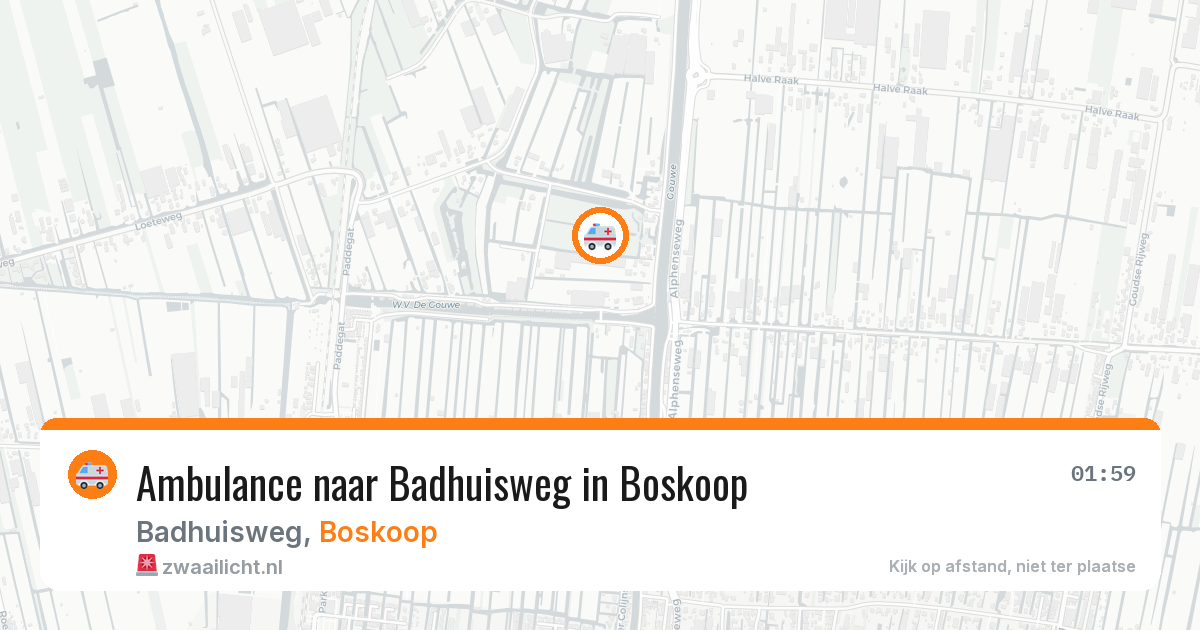 Ambulance naar Badhuisweg in Boskoop — 12 mei 2026