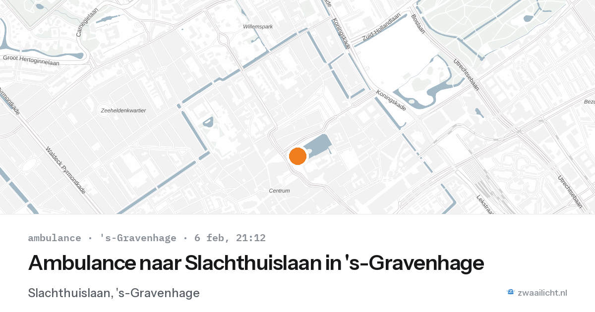 Ambulance naar Slachthuislaan in 's-Gravenhage — 6 feb 2026
