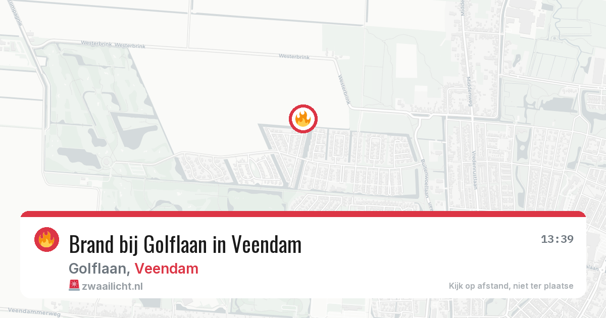 Brand bij Golflaan in Veendam — 2 aug 2026