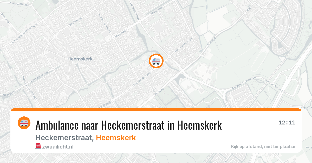 Ambulance naar Heckemerstraat in Heemskerk — 6 apr 2026