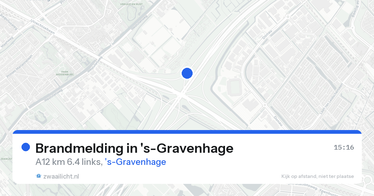 Brandmelding in 's-Gravenhage — 18 aug 2026