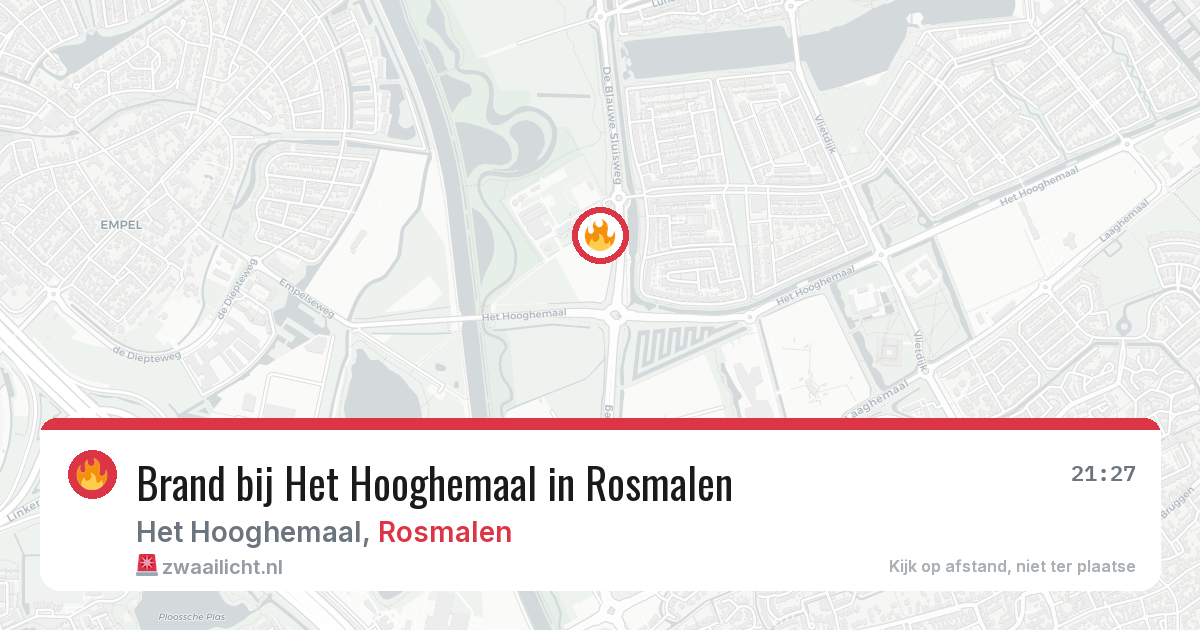Brand bij Het Hooghemaal in Rosmalen — 14 jul 2026