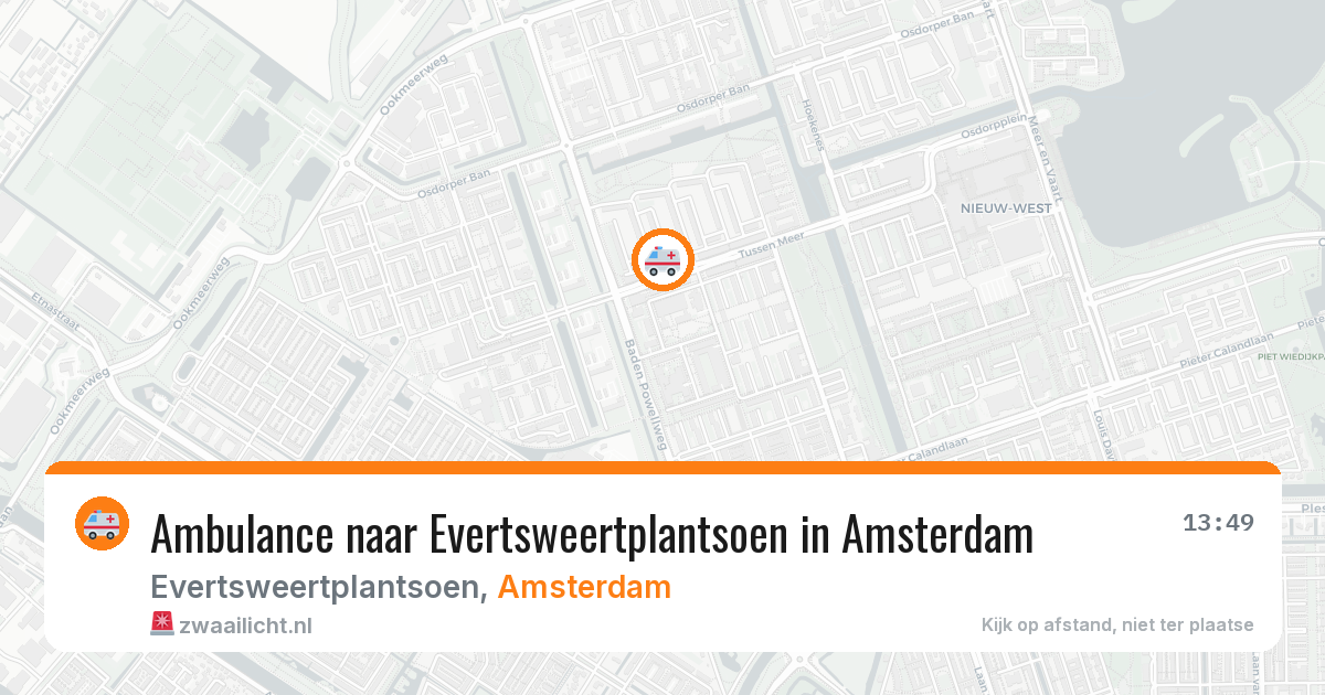 Ambulance naar Evertsweertplantsoen in Amsterdam — 11 jun 2026