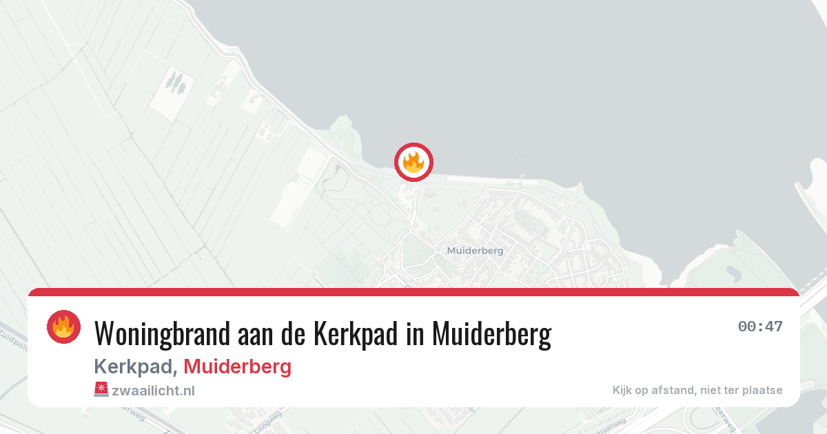 Woningbrand aan de Kerkpad in Muiderberg — 17 mei 2026