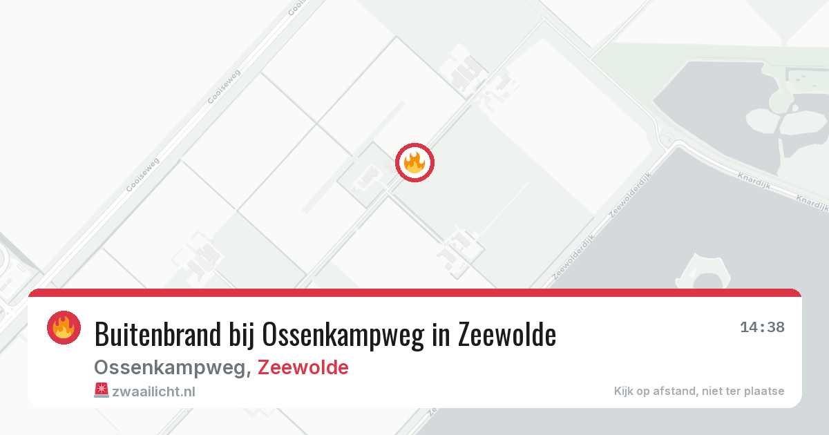 Buitenbrand bij Ossenkampweg in Zeewolde — 14 jun 2026