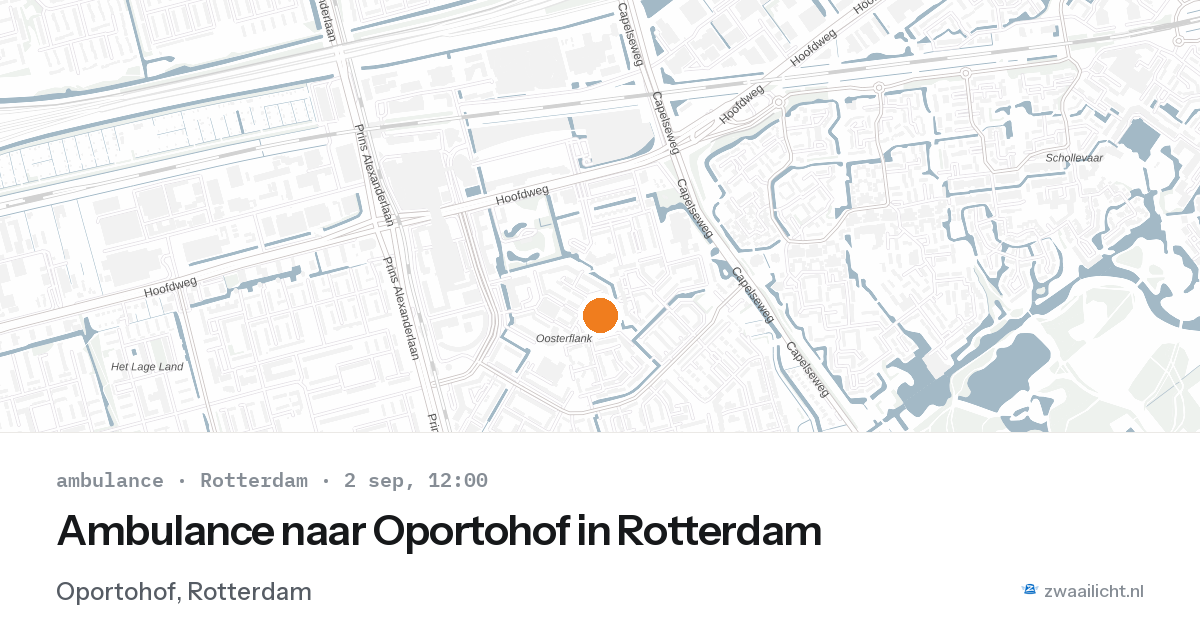 Ambulance naar Oportohof in Rotterdam — 2 sep 2026