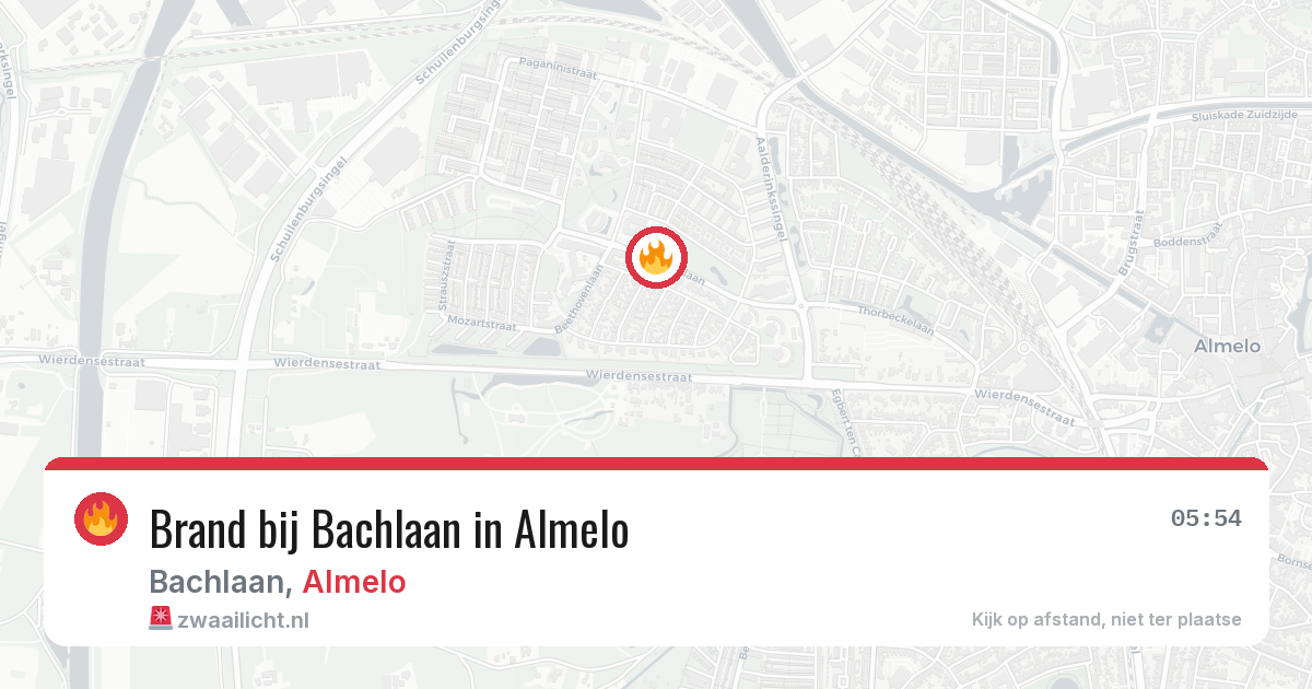 Brand bij Bachlaan in Almelo — 25 mrt 2026